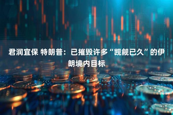 君润宜保 特朗普：已摧毁许多“觊觎已久”的伊朗境内目标