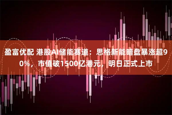 盈富优配 港股AI储能赛道：思格新能暗盘暴涨超90%，市值破1500亿港元，明日正式上市